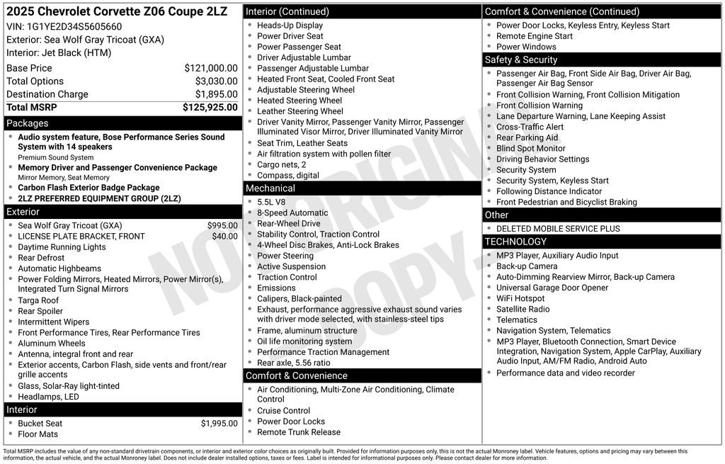 Used 2025 Chevrolet Corvette Z06 RWD image 32