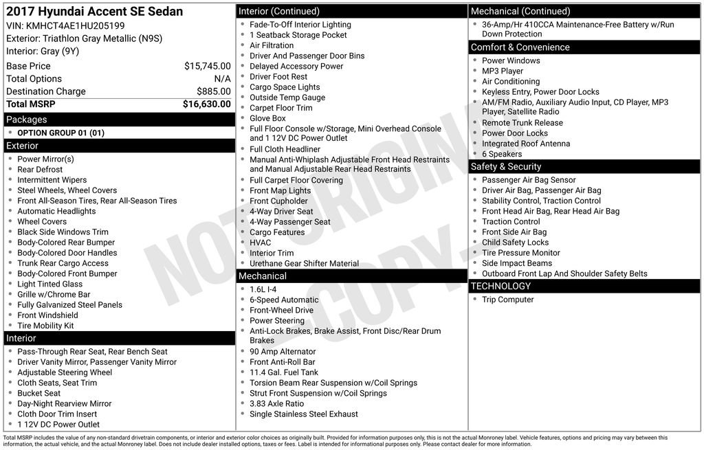 Used 2017 Hyundai Accent SE image 15