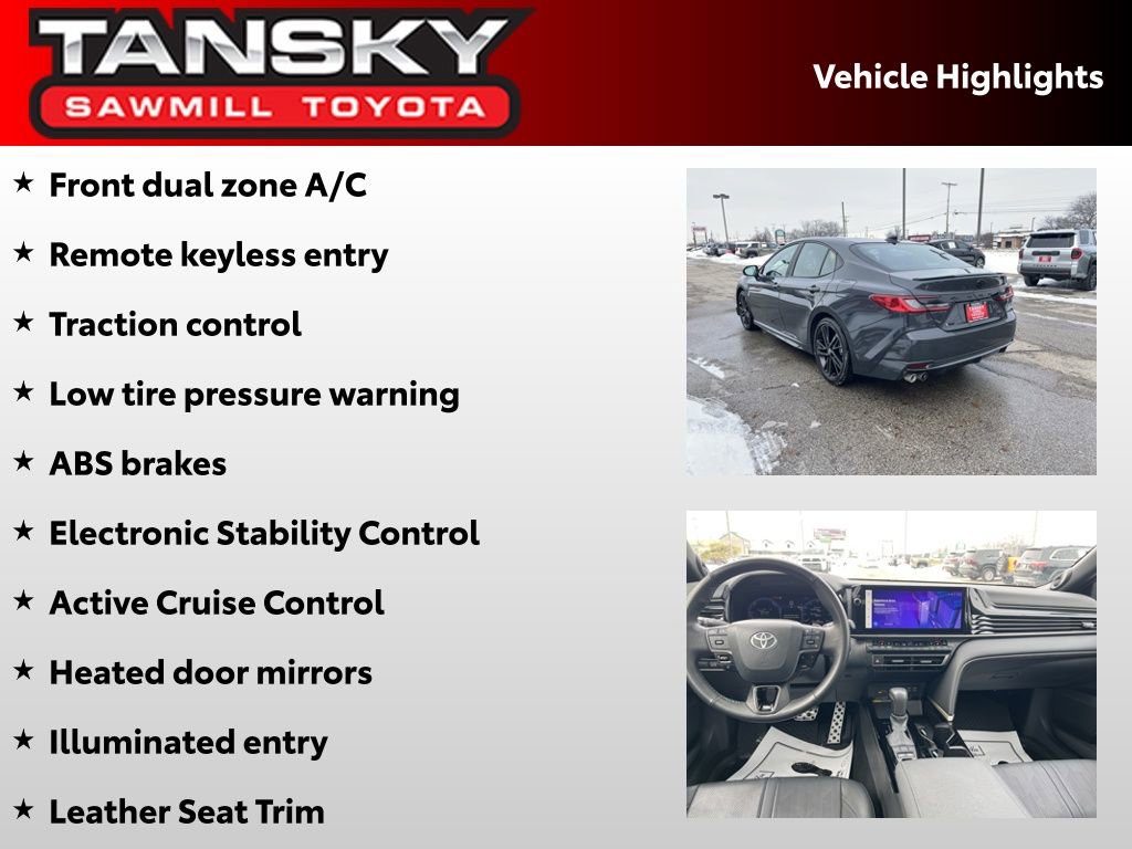 Certified 2025 Toyota Camry XSE w/ Premium Package image 9