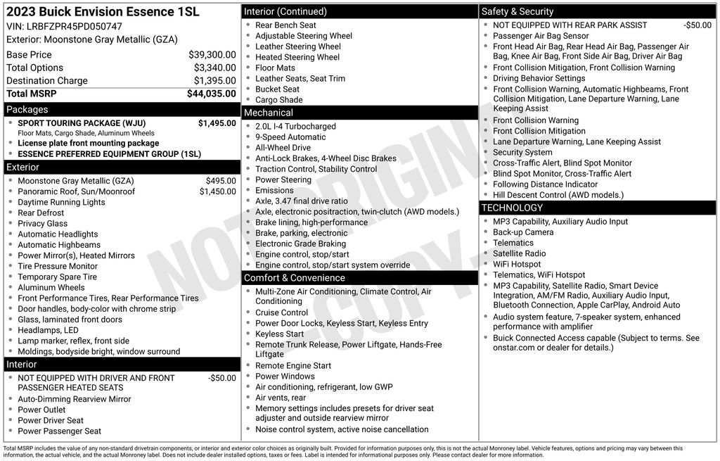Certified 2023 Buick Envision Essence w/ Sport Touring Package AWD/4WD image 29