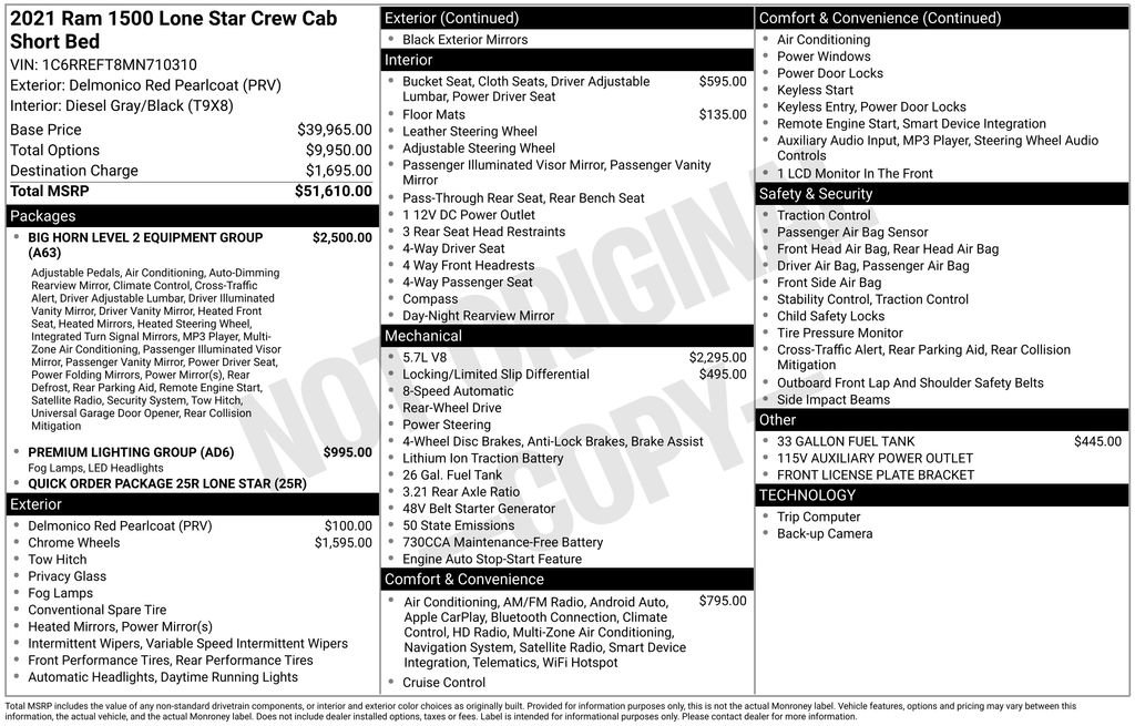 Used 2021 RAM 1500 Lone Star image 6