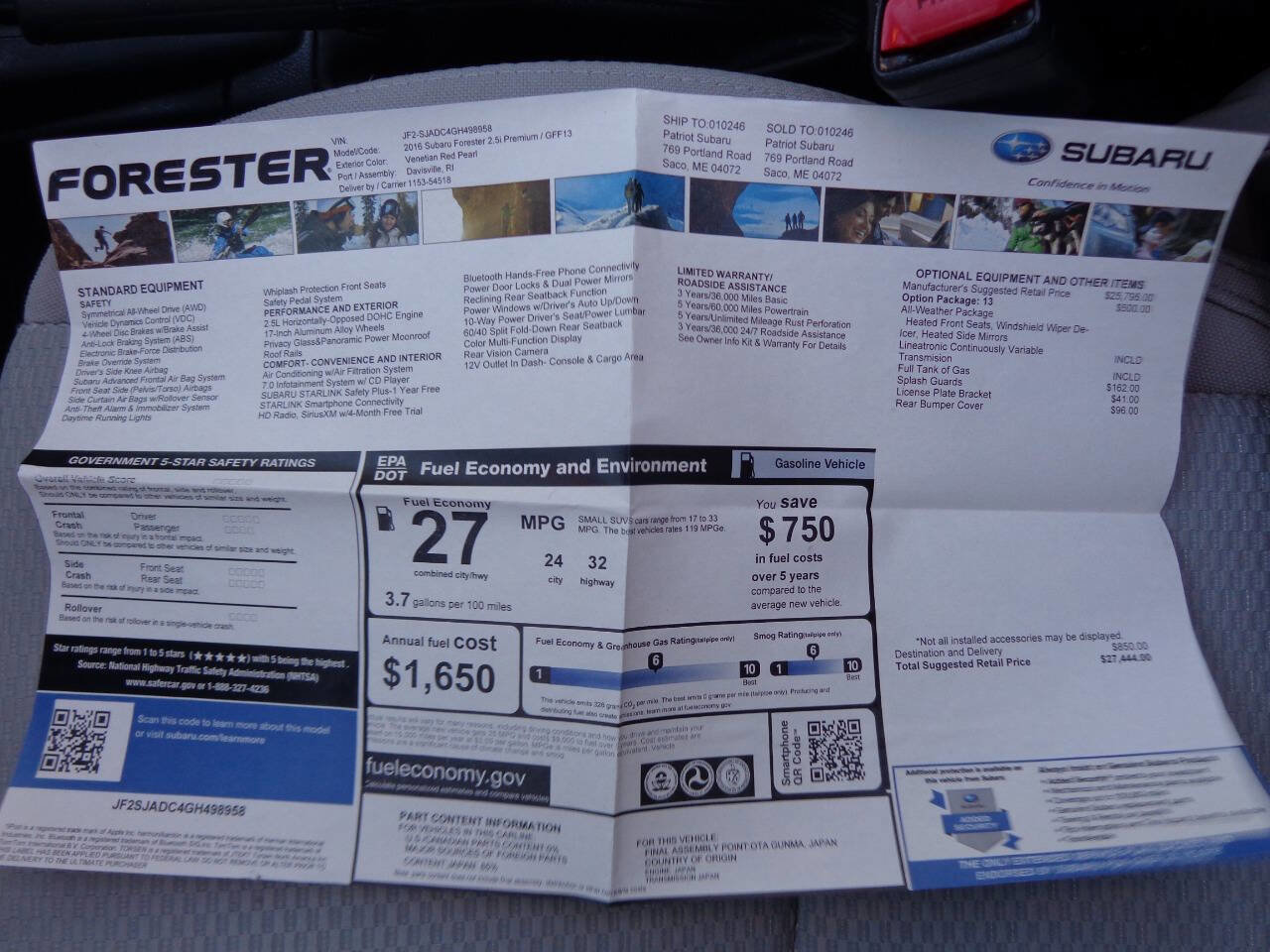 Used 2016 Subaru Forester 2.5i Premium w/ All-Weather Package image 26