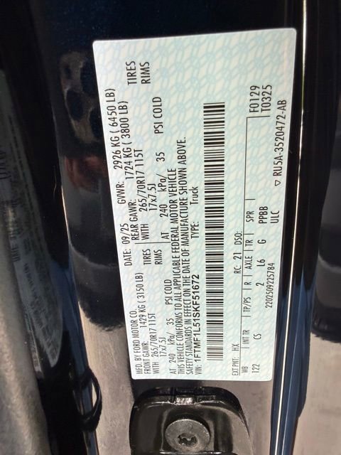 Used 2025 Ford F150 XL w/ Equipment Group 103A High AWD/4WD image 15