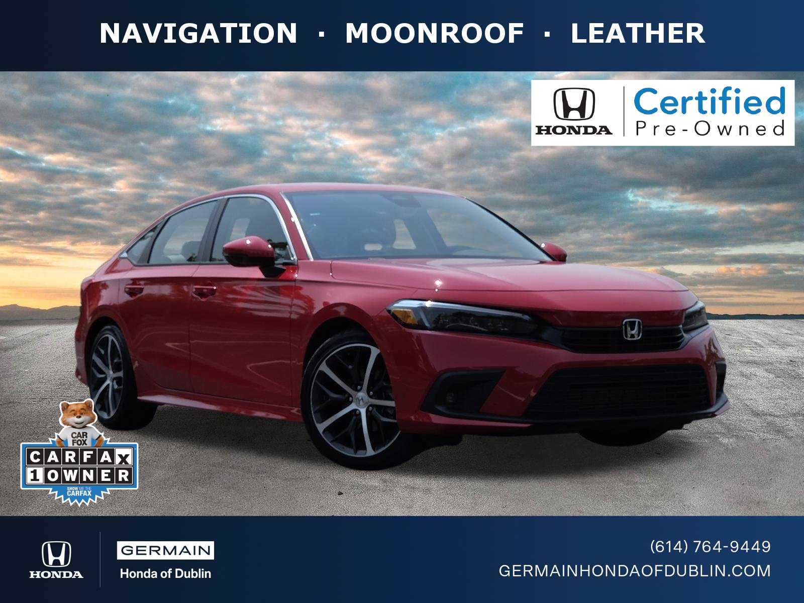 Certified 2024 Honda Civic Touring image 1