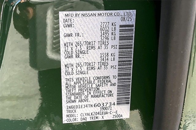 New 2026 Nissan Frontier Pro-X w/ Pro-X Convenience Package image 16