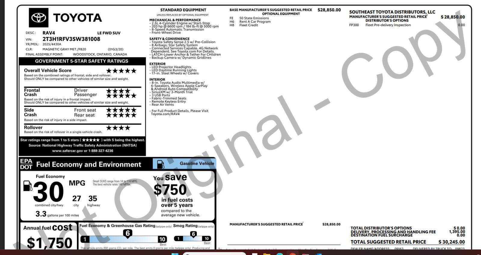 Used 2025 Toyota RAV4 LE image 4