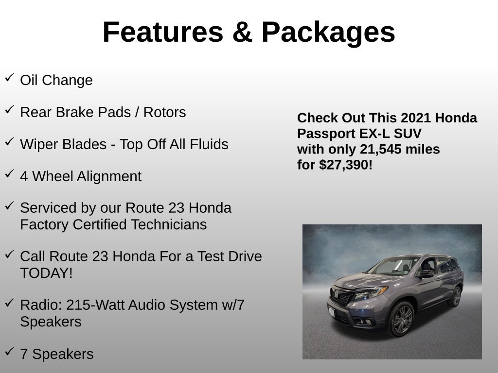 Certified 2021 Honda Passport EX-L image 4