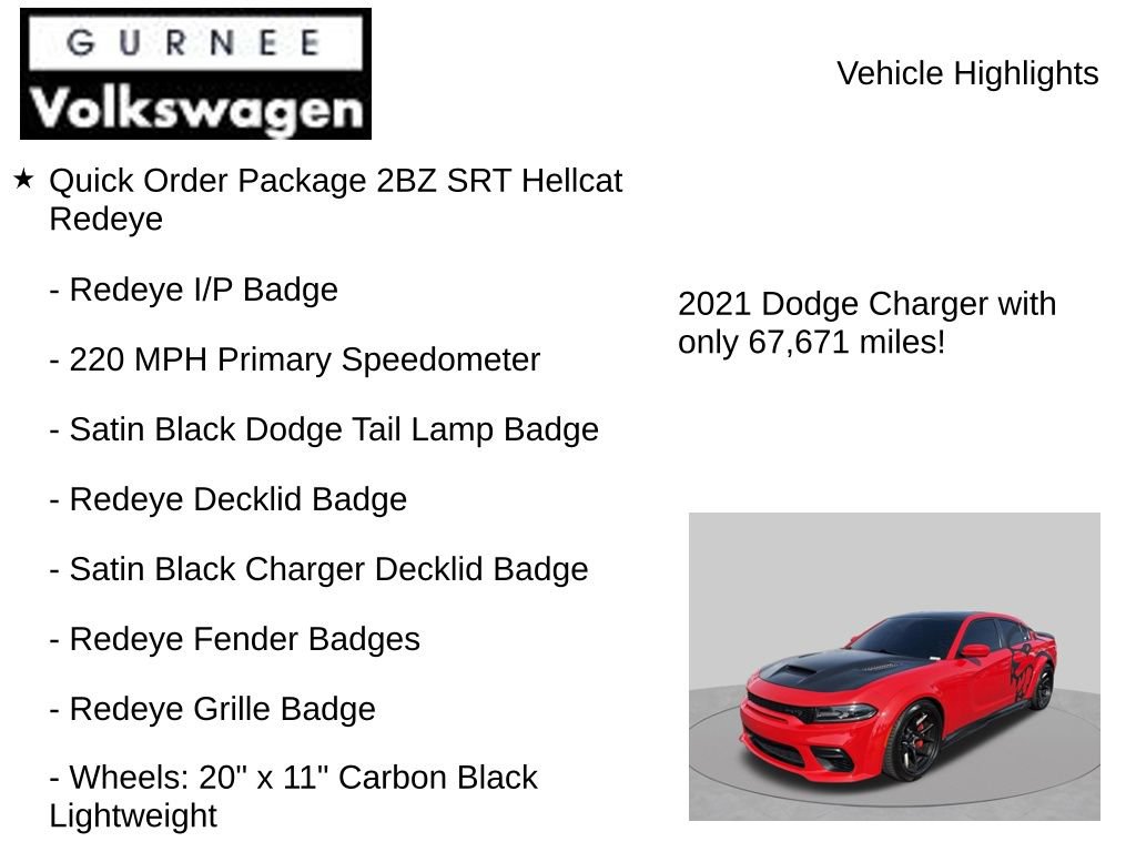 Used 2021 Dodge Charger SRT Hellcat RWD image 8