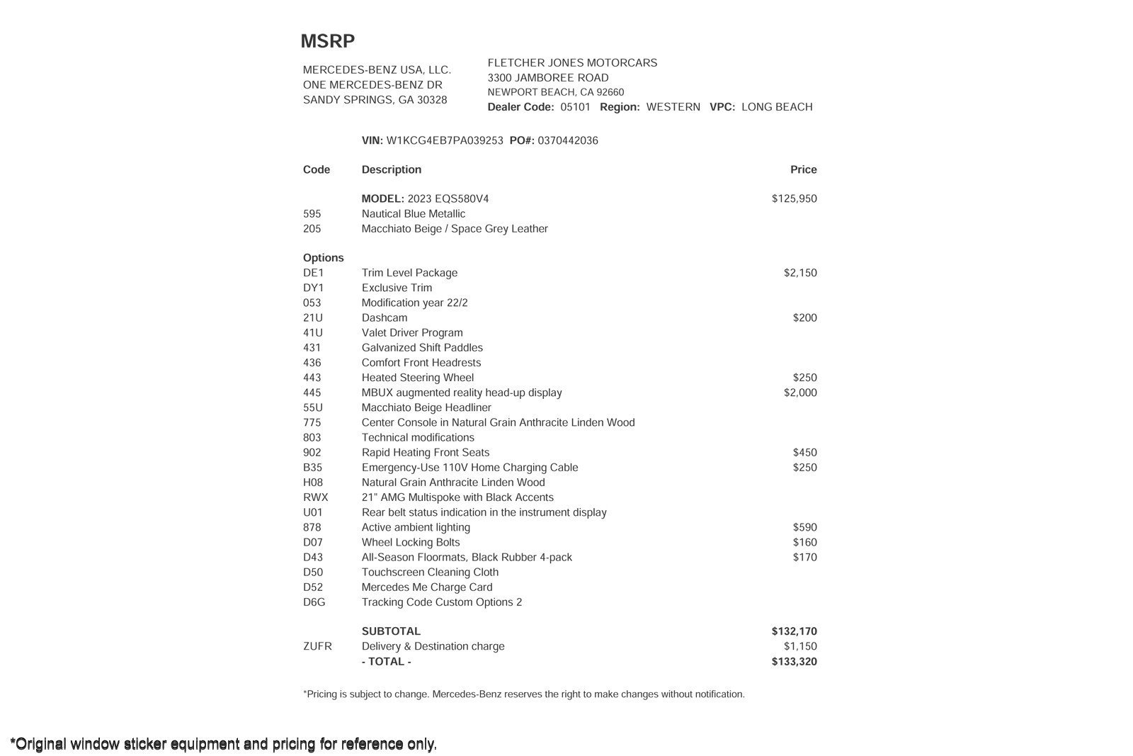 Used 2023 Mercedes-Benz EQS 580 4MATIC Sedan image 3