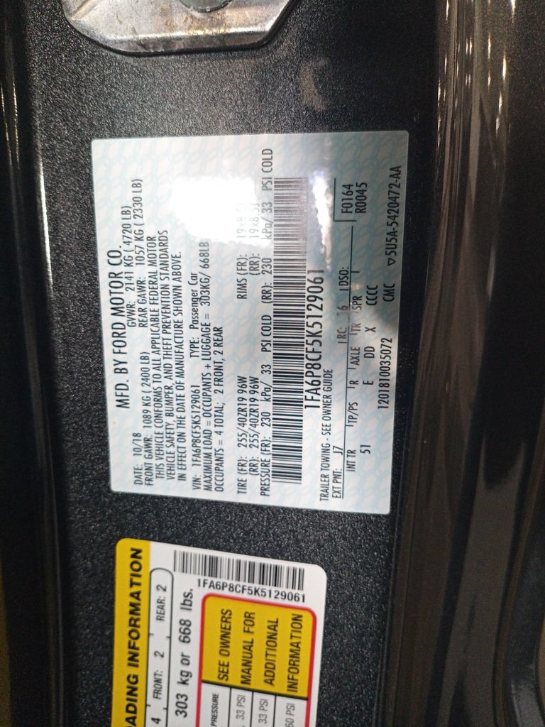 Used 2019 Ford Mustang GT Premium w/ Equipment Group 401A RWD image 29