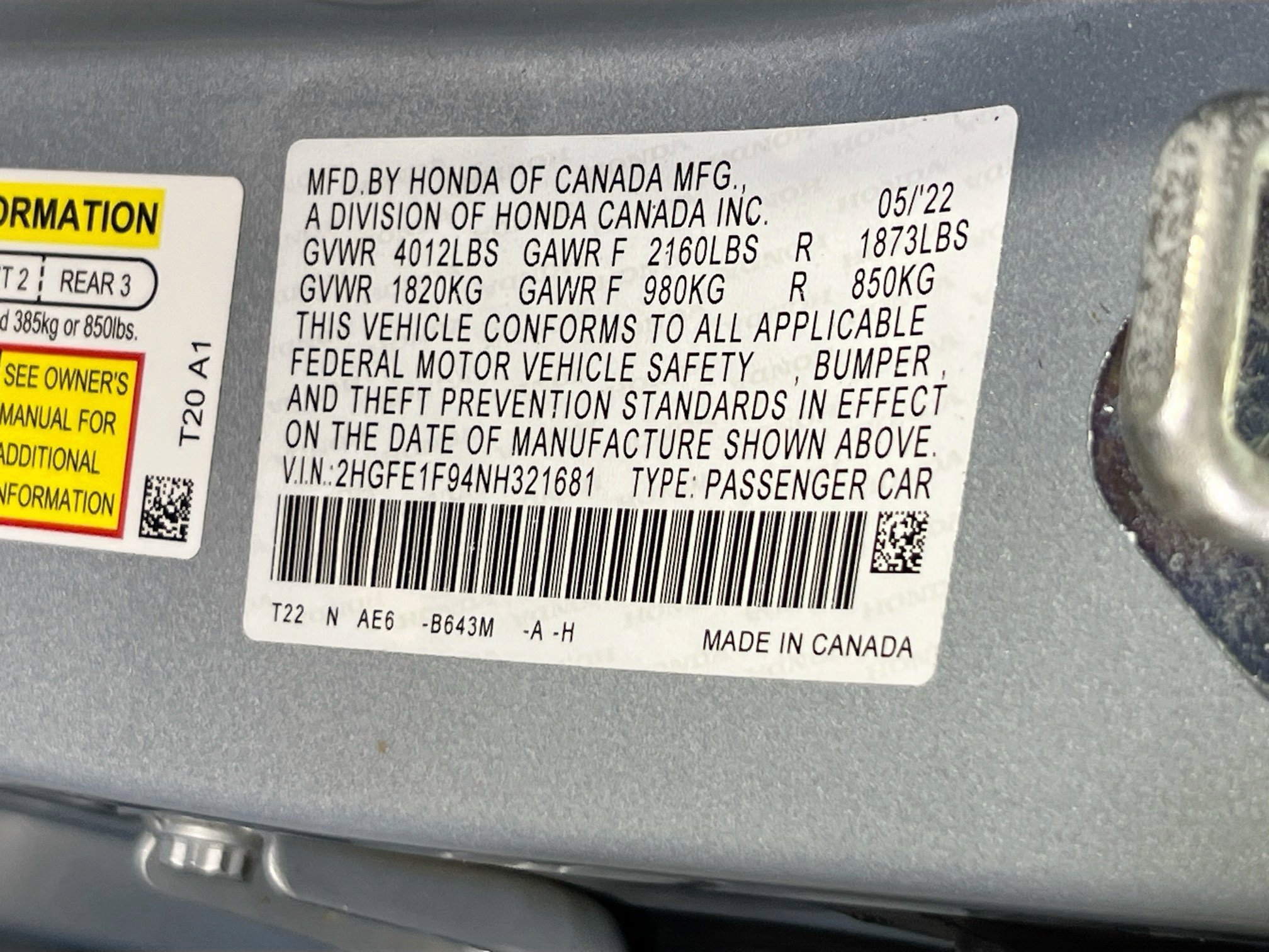 Used 2022 Honda Civic Touring image 32