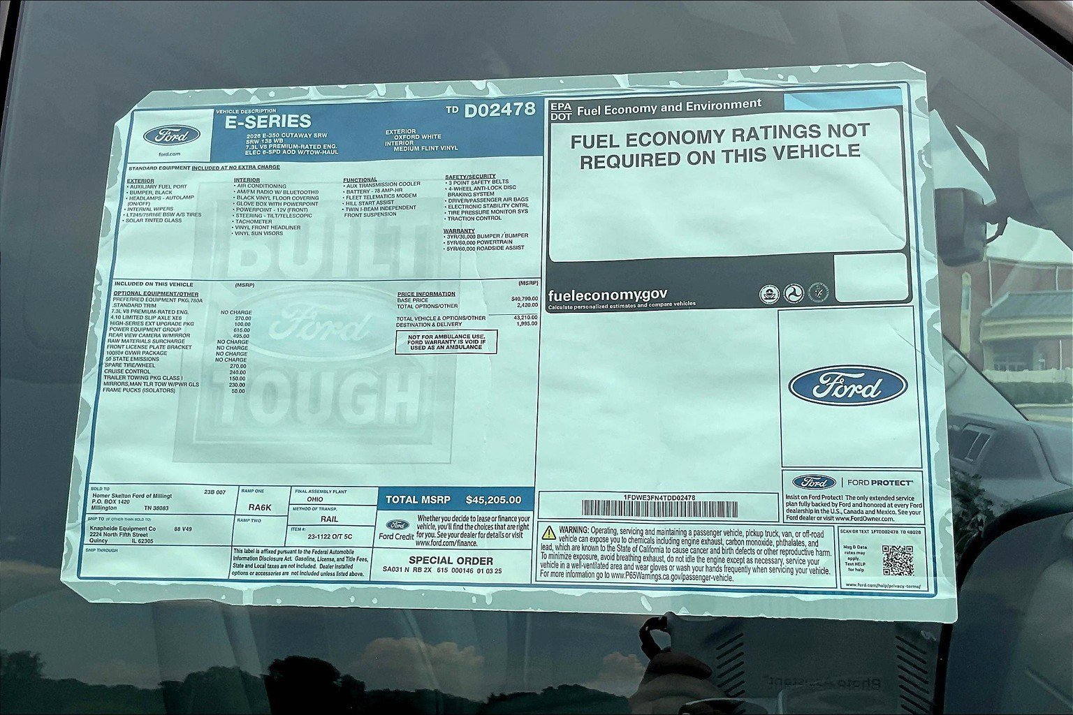 New 2026 Ford E-350 and Econoline 350 Super Duty w/ Power Equipment Group image 18