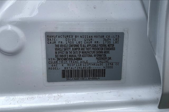 New 2025 Nissan Versa SV w/ Trunk Package image 14