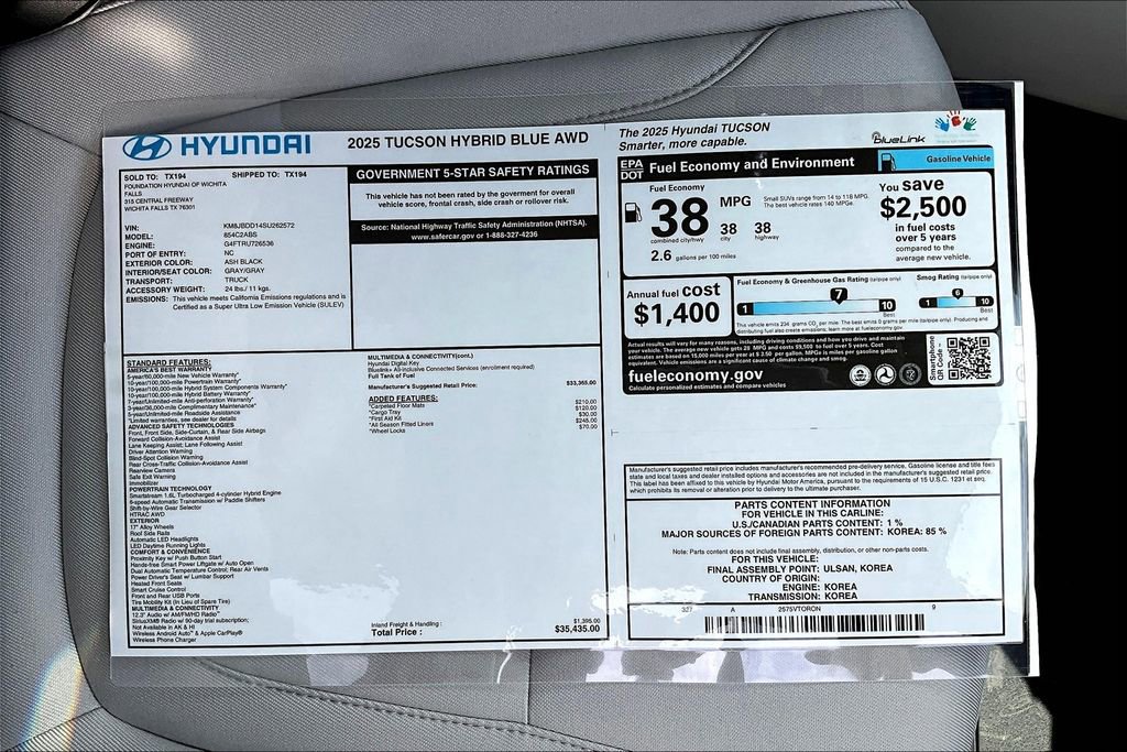 Used 2025 Hyundai Tucson Blue image 22