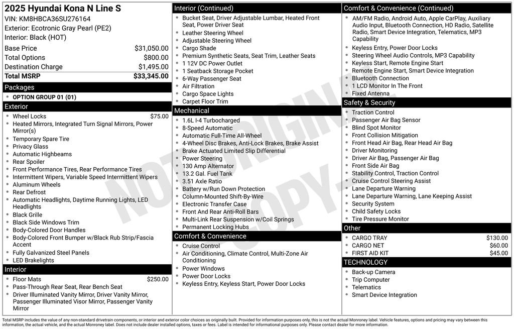 Certified 2025 Hyundai Kona N Line S AWD/4WD image 27