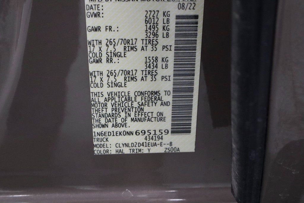 Used 2022 Nissan Frontier PRO-4X w/ Pro-4X Premium Package image 34