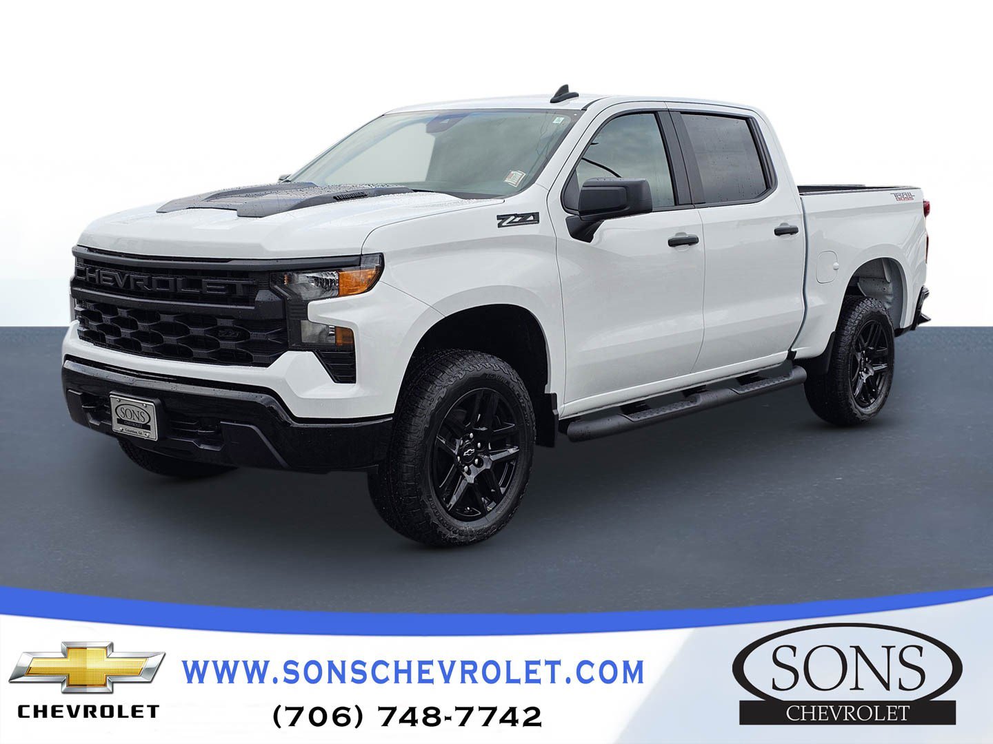 New 2026 Chevrolet Silverado 1500 Custom Trail Boss w/ Turbomax Blackout Package