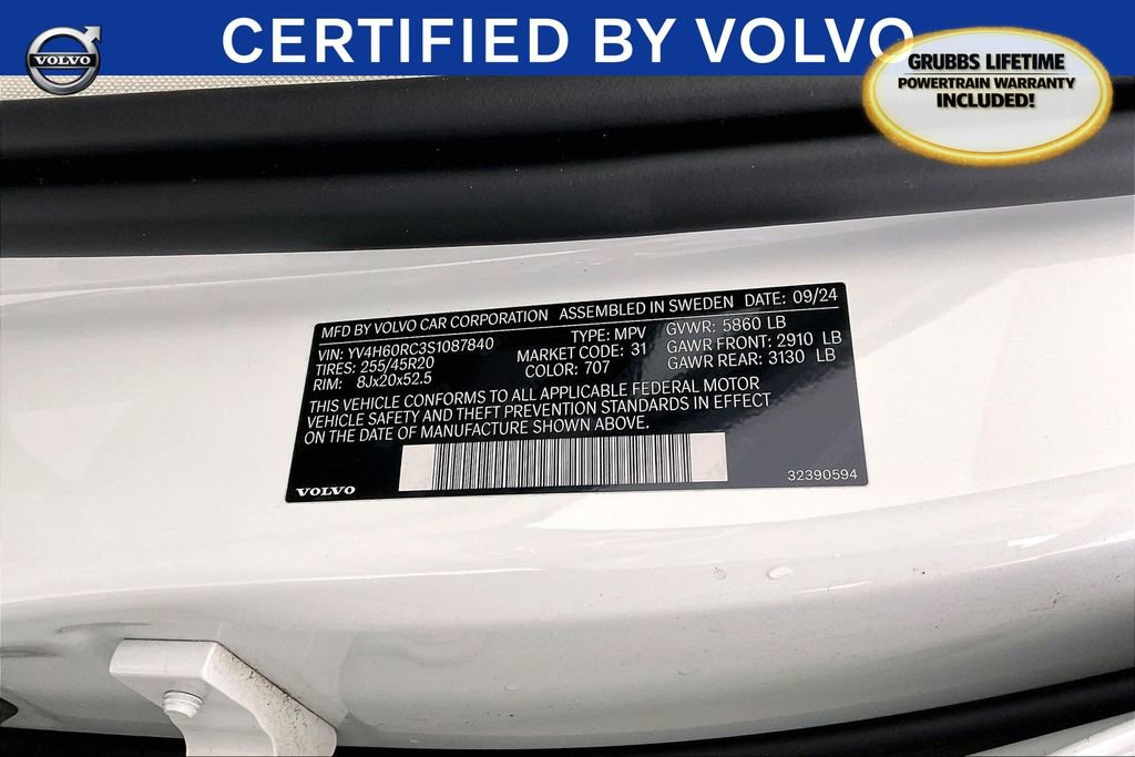 Used 2025 Volvo XC60 T8 Plus w/ Protection Package Premier image 44