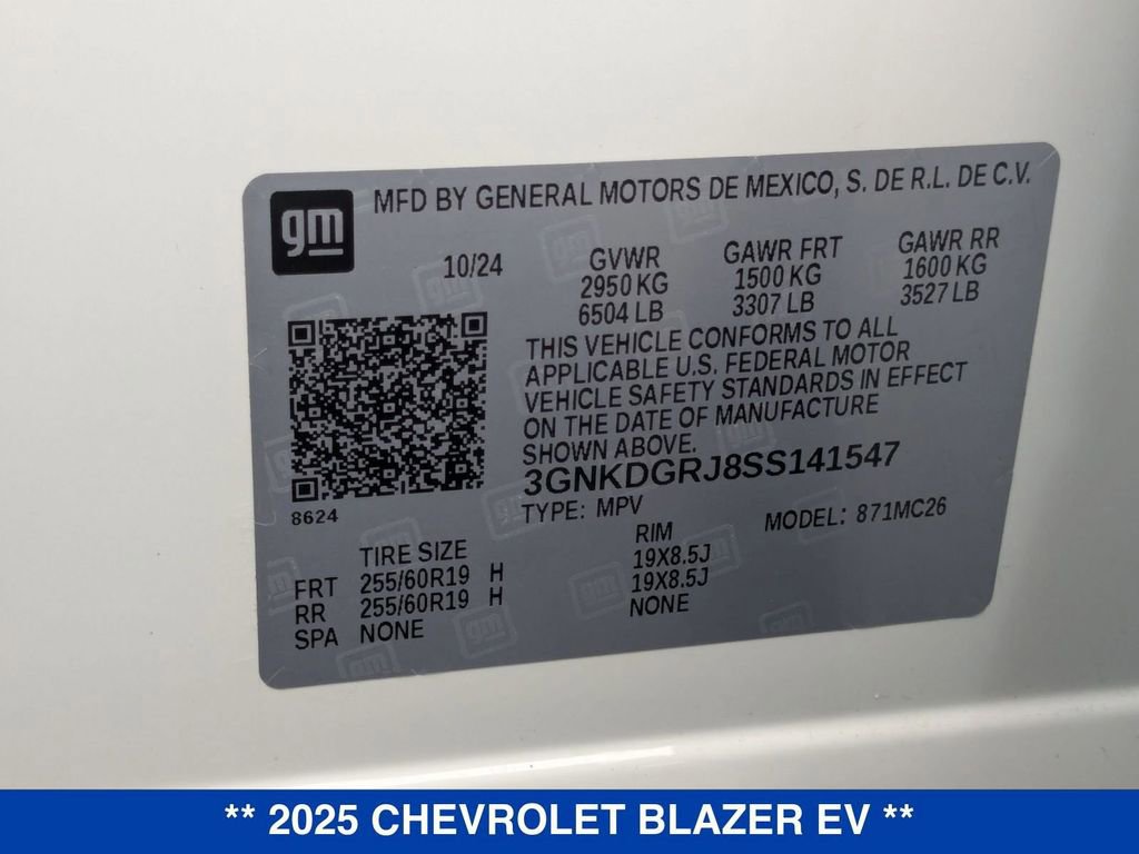 New 2025 Chevrolet Blazer EV LT image 33