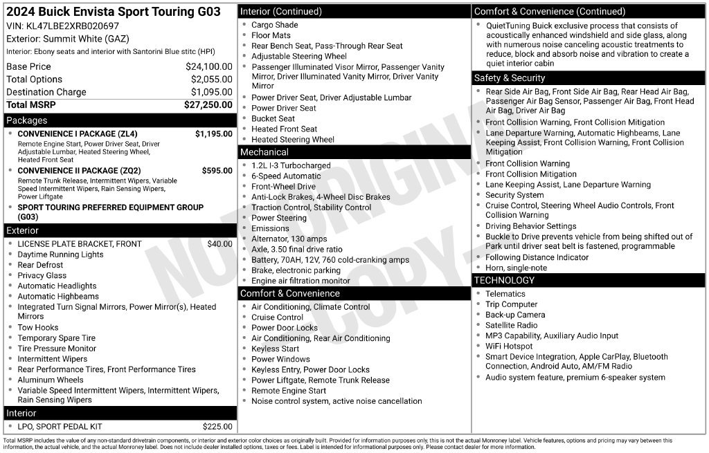 Used 2024 Buick Envista Sport Touring w/ Convenience I Package FWD image 11