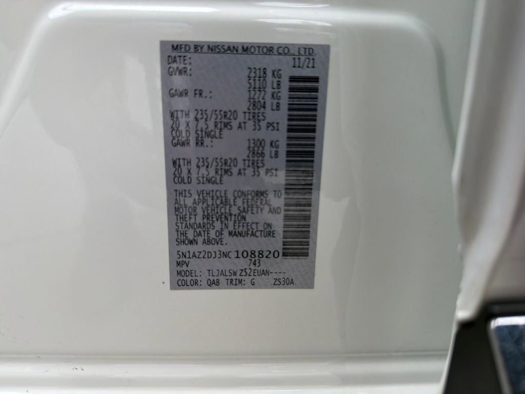 Used 2022 Nissan Murano Platinum w/ Cargo Package image 38