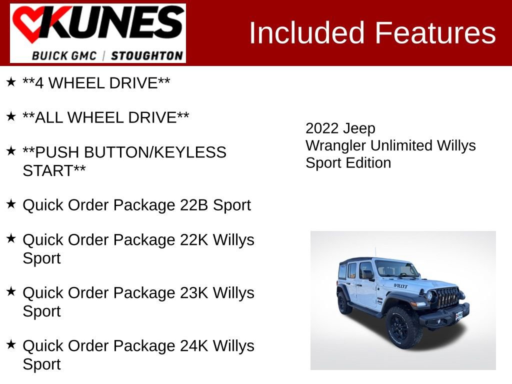 Used 2022 Jeep Wrangler Unlimited Sport image 3