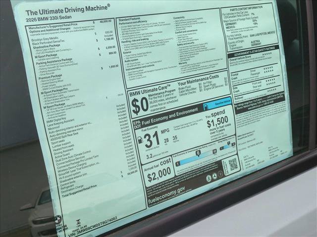 New 2026 BMW 330i Sedan w/ M Sport Package RWD image 18