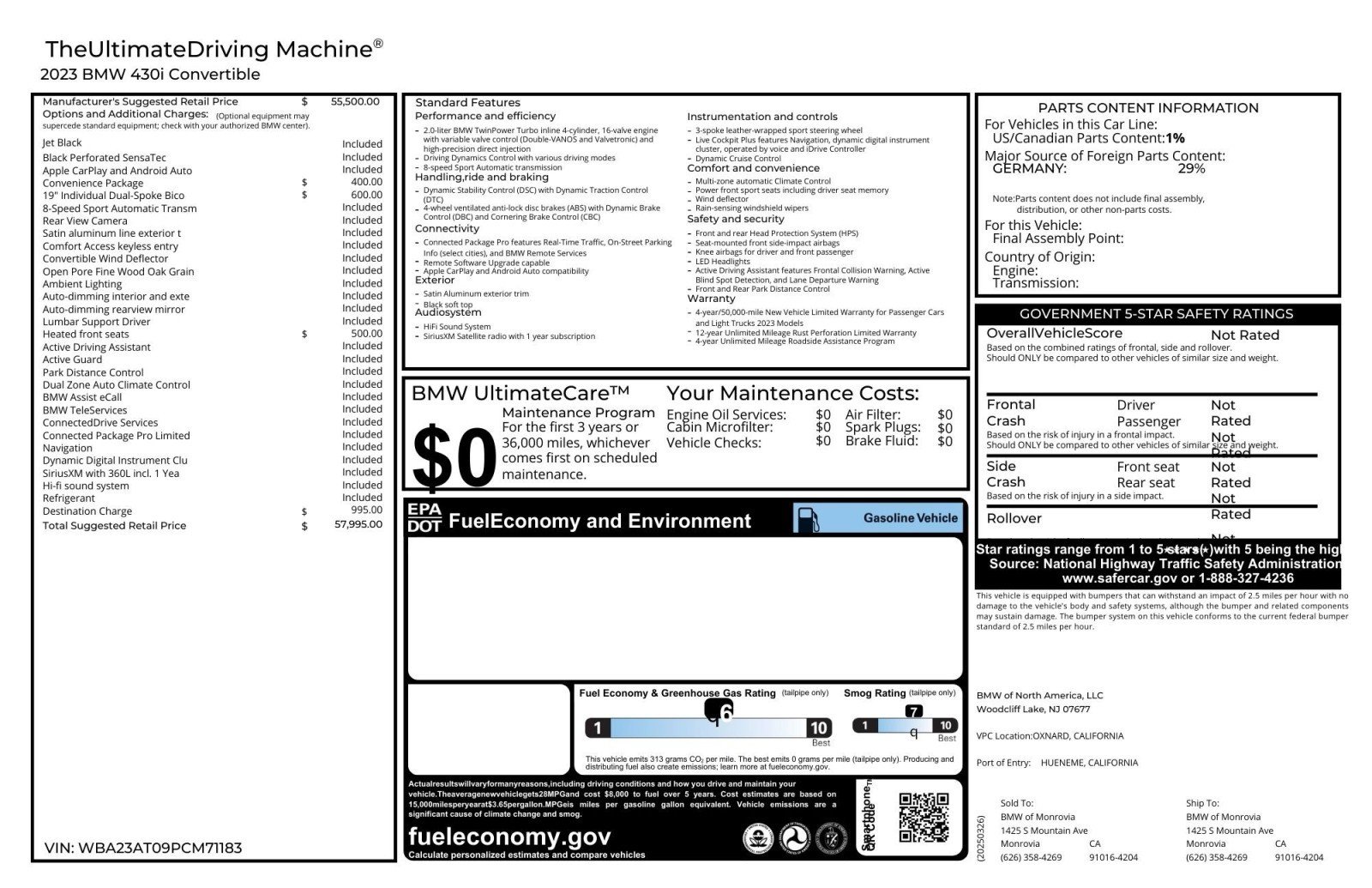 Used 2023 BMW 430i Convertible w/ Convenience Package image 2