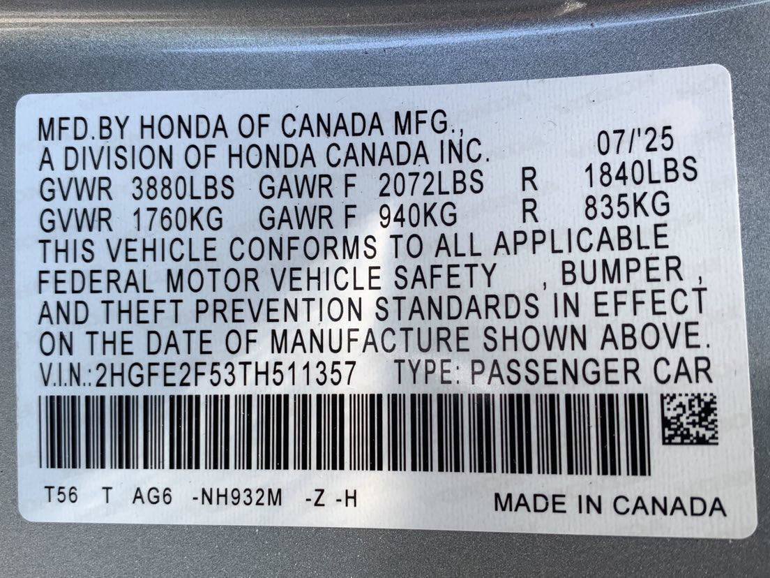 Certified 2026 Honda Civic Sport image 43