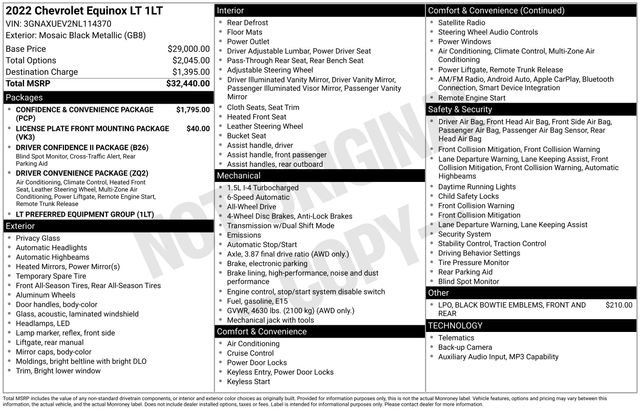 Used 2022 Chevrolet Equinox LT image 34