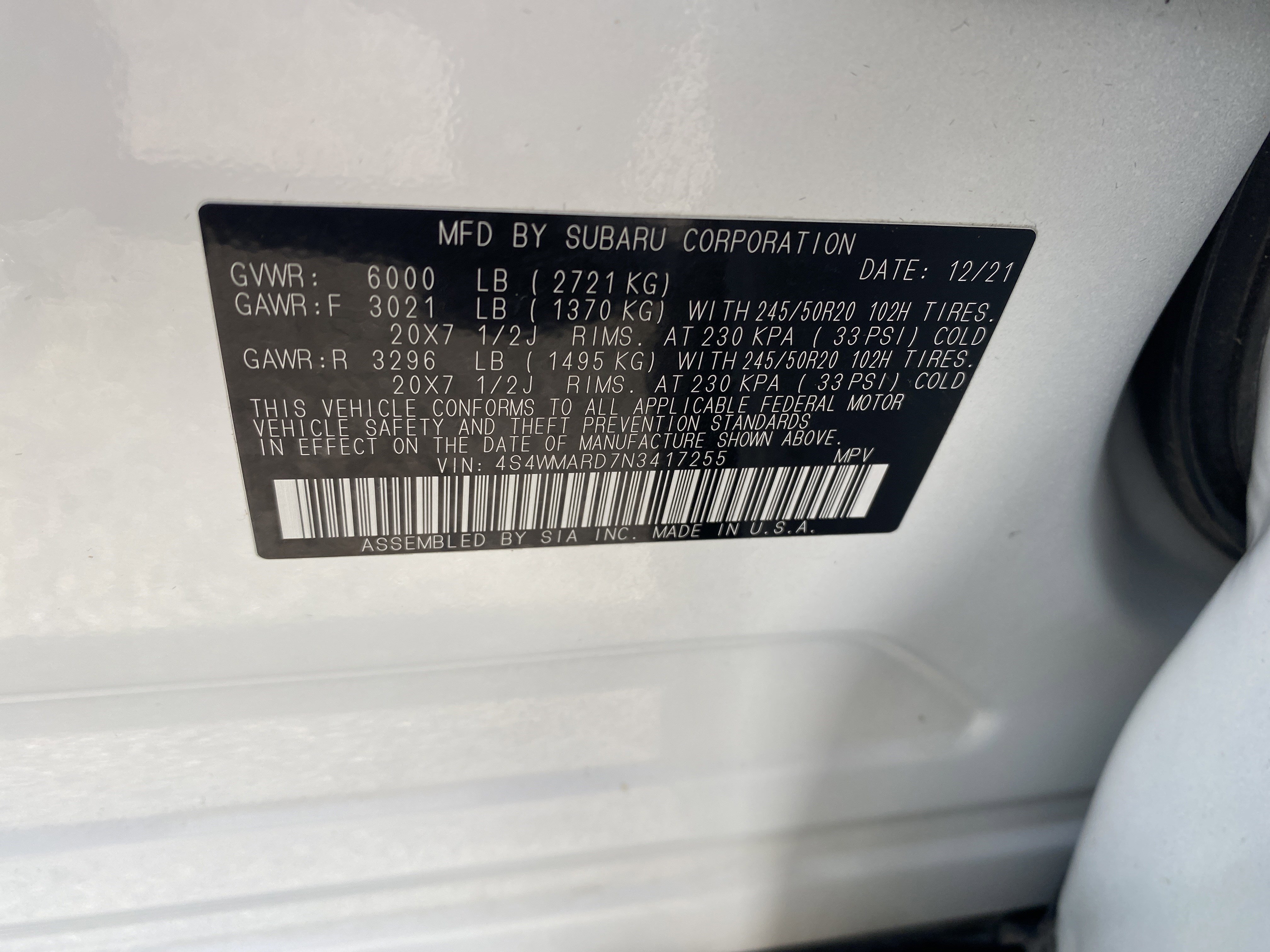 Used 2022 Subaru Ascent Touring w/ Popular Package #2A image 28