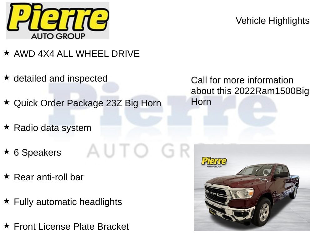 Used 2022 RAM 1500 Big Horn AWD/4WD image 7