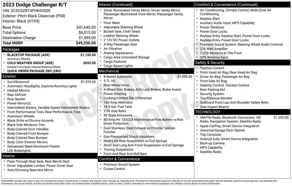Used 2023 Dodge Challenger R/T w/ Blacktop Package image 52