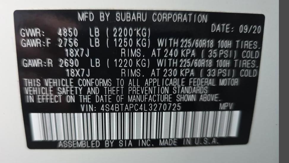 Used 2020 Subaru Outback Touring w/ Popular Package #2 AWD/4WD image 14