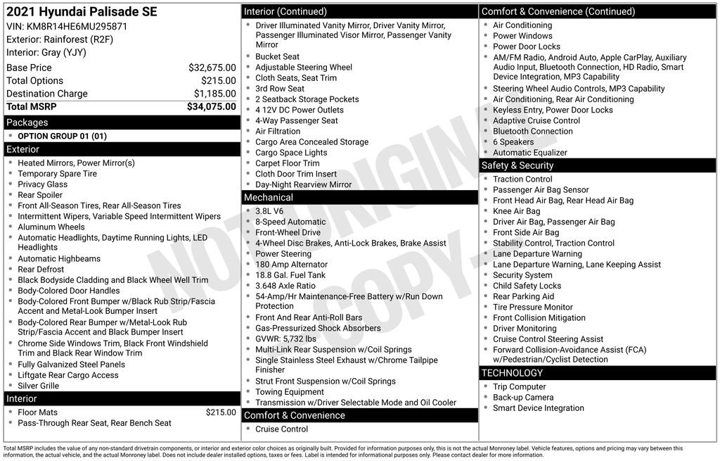 Used 2021 Hyundai Palisade SE FWD image 11