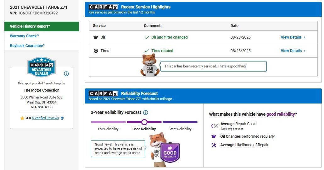 Used 2021 Chevrolet Tahoe Z71 w/ Luxury Package image 14