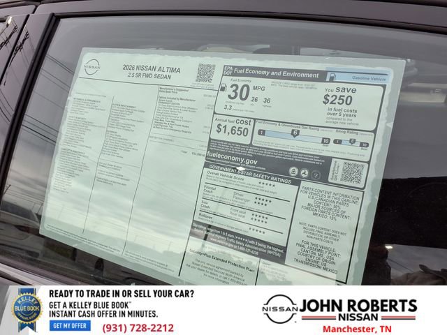 New 2026 Nissan Altima 2.5 SR w/ SR Midnight Edition Package image 22