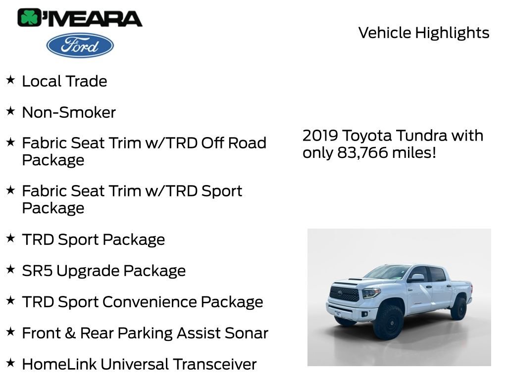 Used 2019 Toyota Tundra SR5 w/ TRD Sport Package AWD/4WD image 8