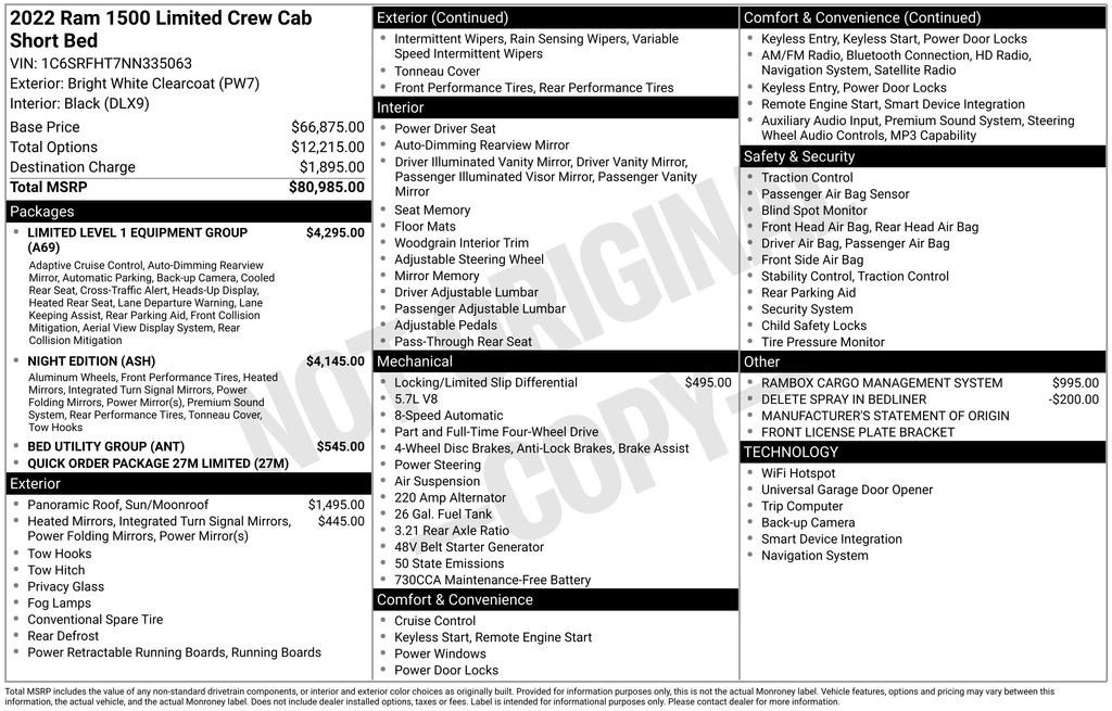 Used 2022 RAM 1500 Limited AWD/4WD image 60
