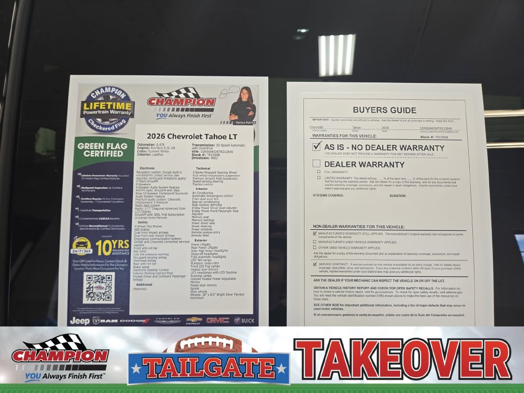 Certified 2026 Chevrolet Tahoe LT w/ Comfort Package AWD/4WD image 35