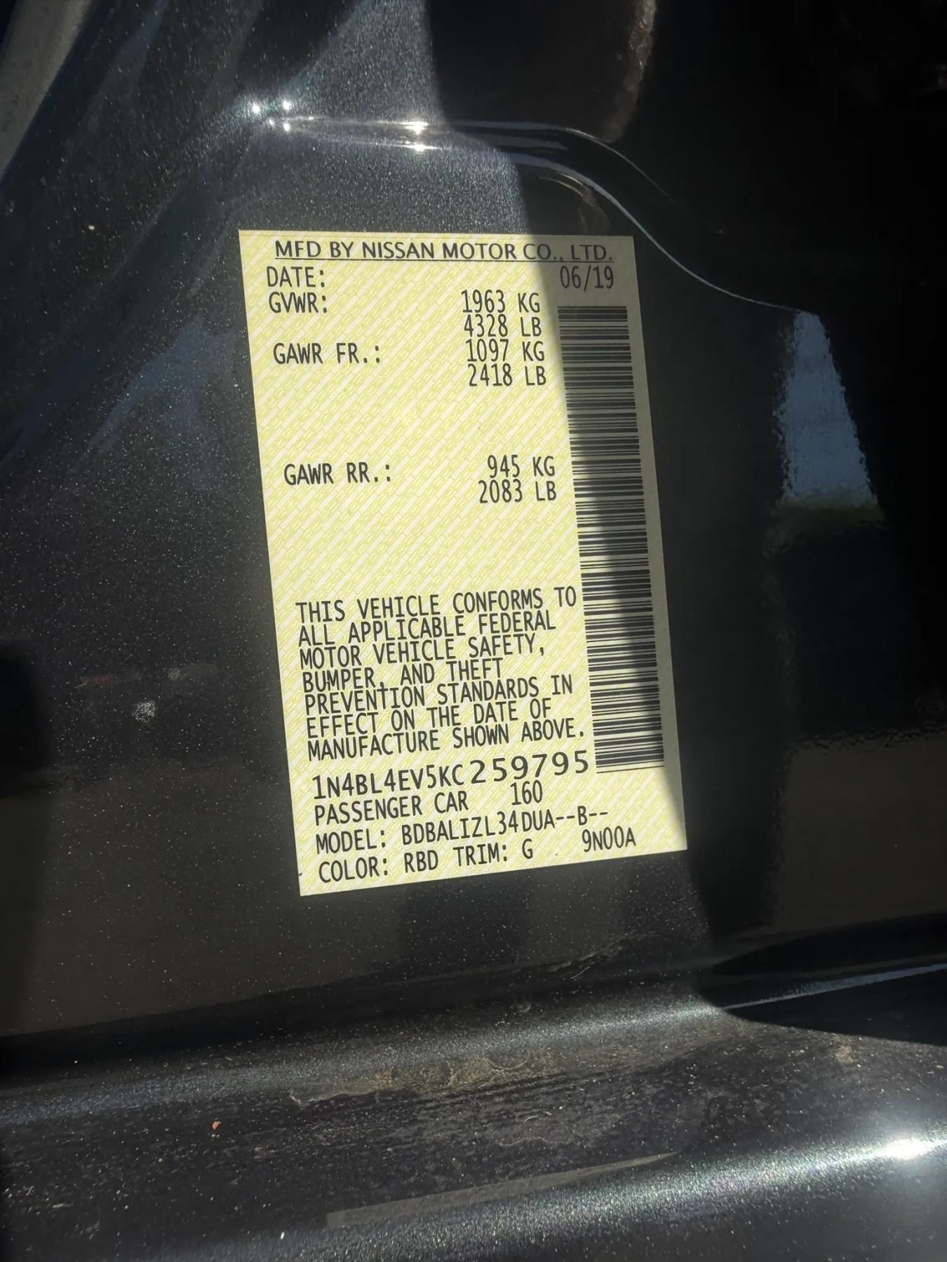 Used 2019 Nissan Altima 2.5 SL FWD image 33