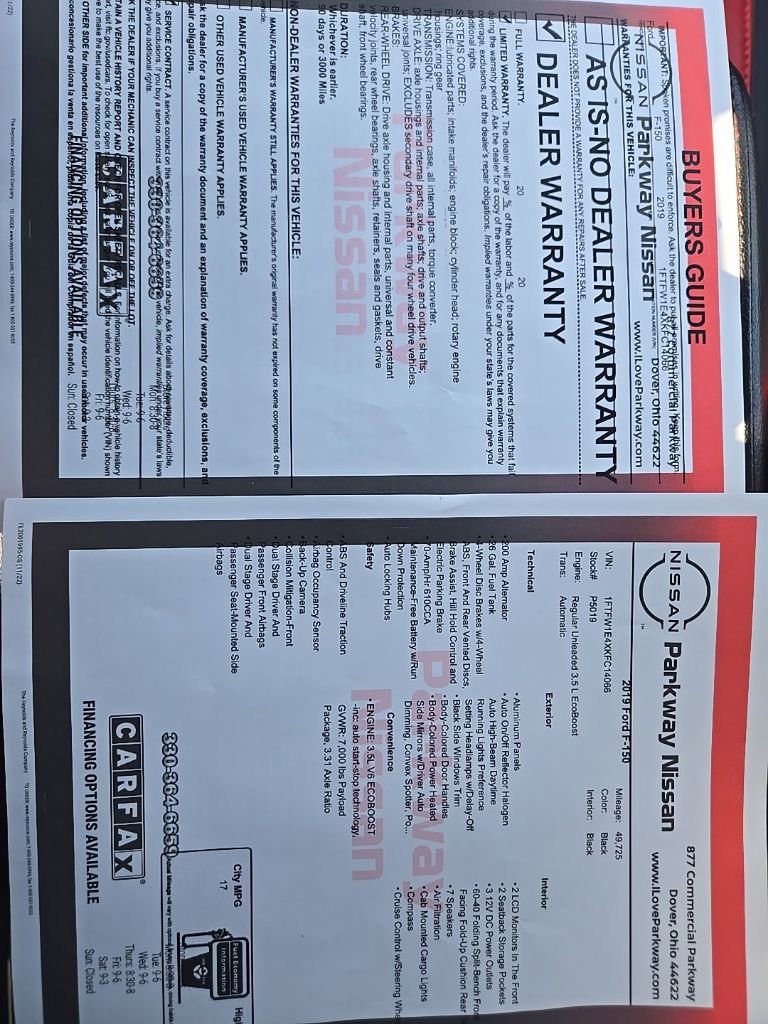 Used 2019 Ford F150 Lariat w/ Equipment Group 502A Luxury AWD/4WD image 50