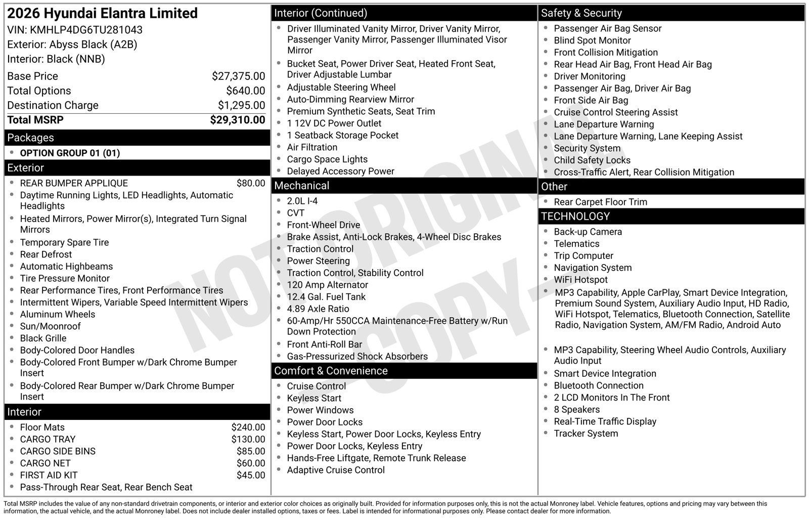 New 2026 Hyundai Elantra Limited FWD image 25