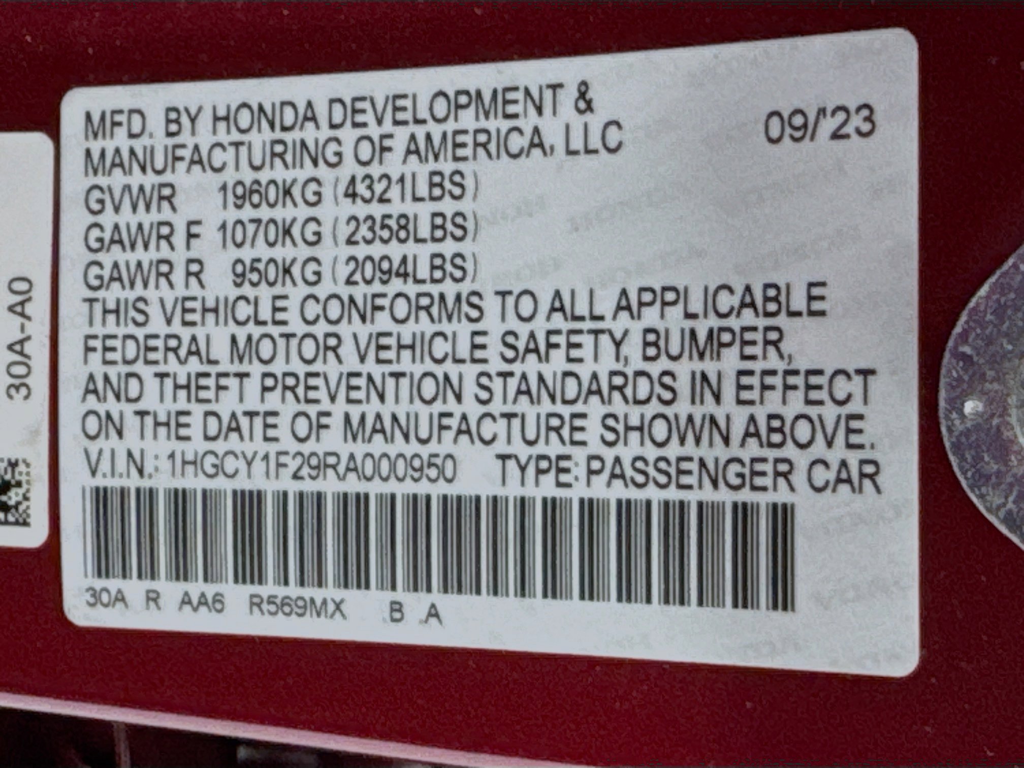Certified 2024 Honda Accord LX image 29