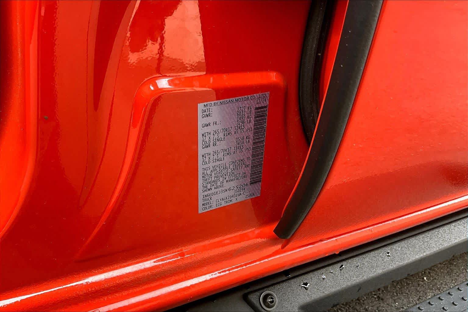 Used 2025 Nissan Frontier Pro-X w/ Pro Convenience Package RWD image 53