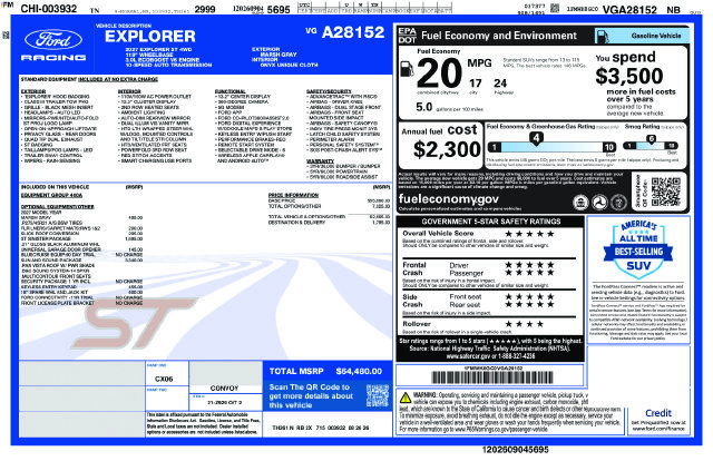 New 2027 Ford Explorer ST w/ Sun And Sound Package AWD/4WD image 39