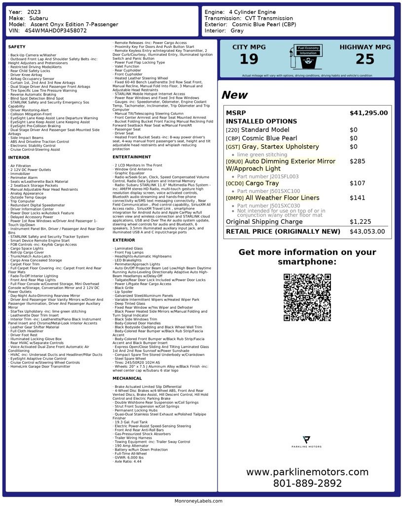 Used 2023 Subaru Ascent Onyx Edition image 36