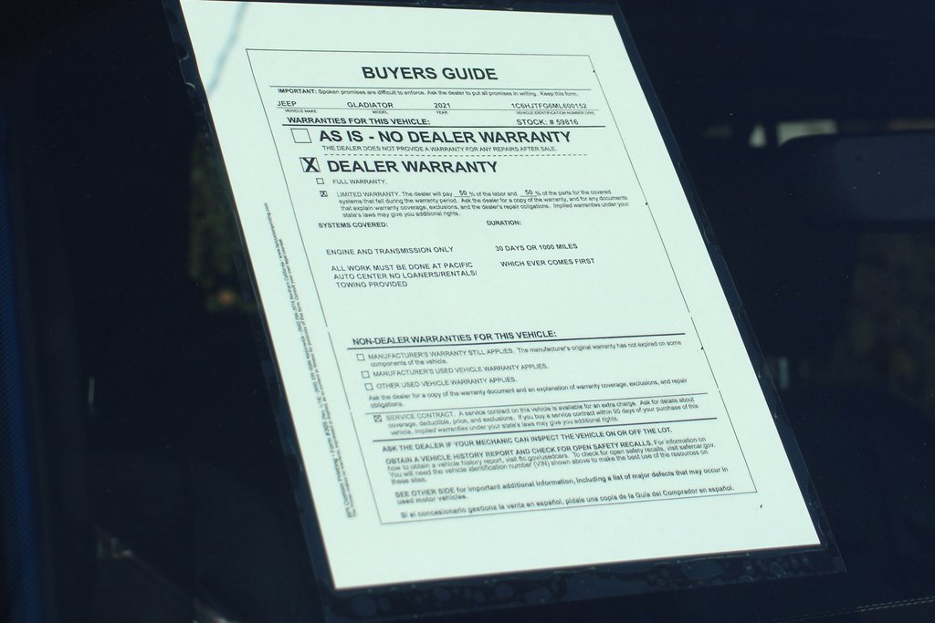 Used 2021 Jeep Gladiator Overland w/ Popular Equipment Package image 50