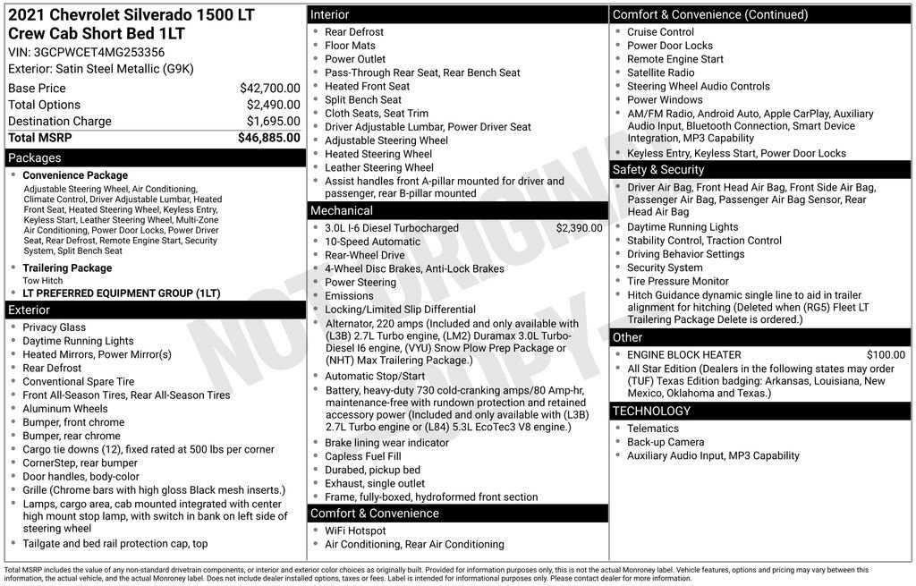 Used 2021 Chevrolet Silverado 1500 LT RWD image 10