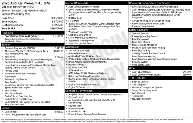 Used 2025 Audi Q7 2.0T Premium w/ Convenience Package image 9